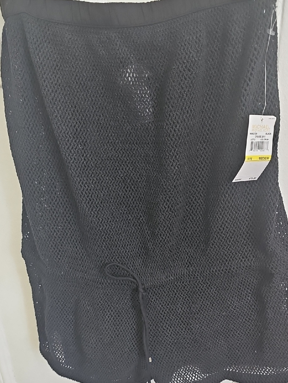 Michael Kors Black Open-Weave Knit Cover-Up